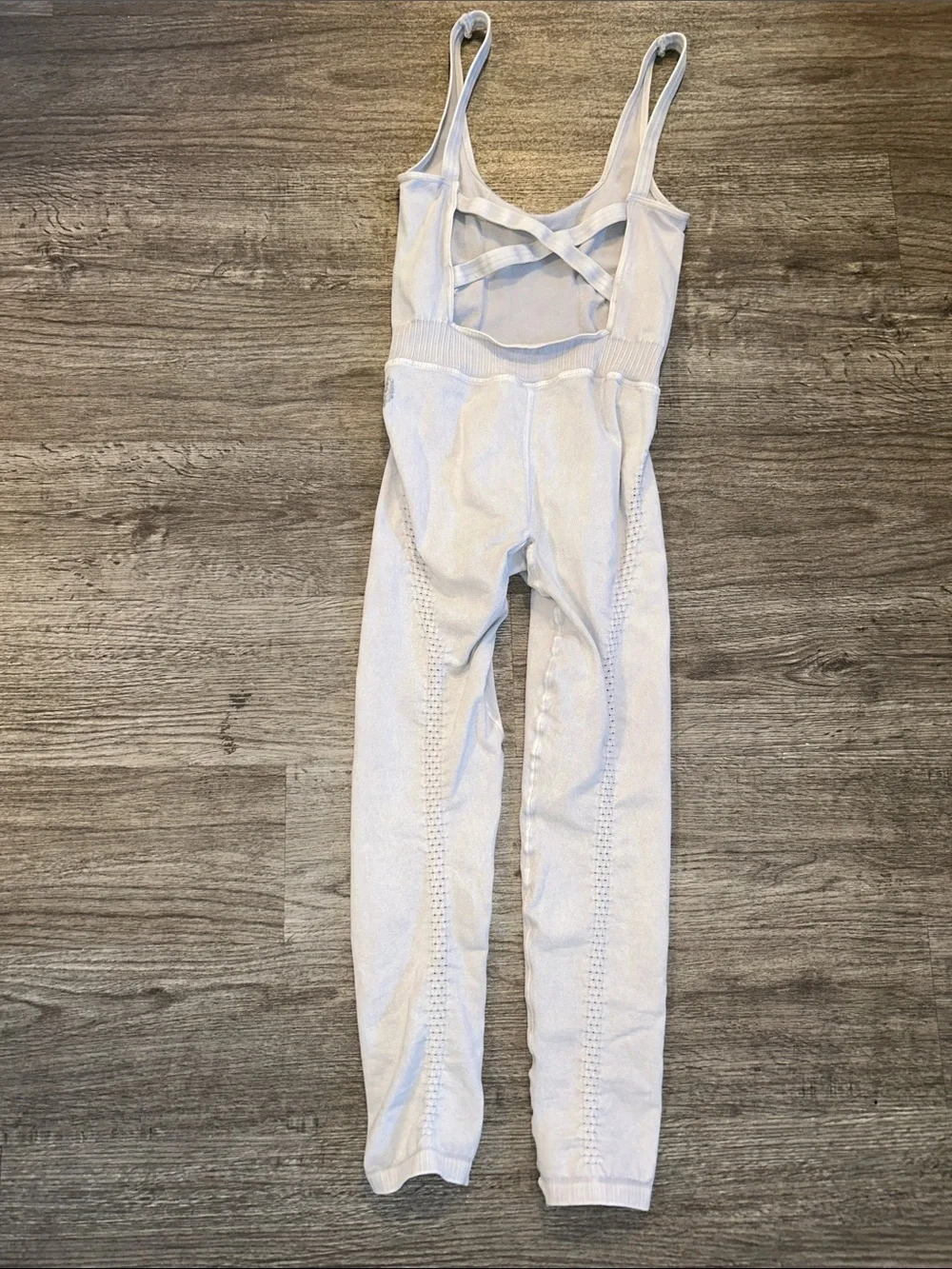 Free People Movement Heather Gray Seamless Open Back Jumpsuit XS/S Romper - Picture 2 of 8